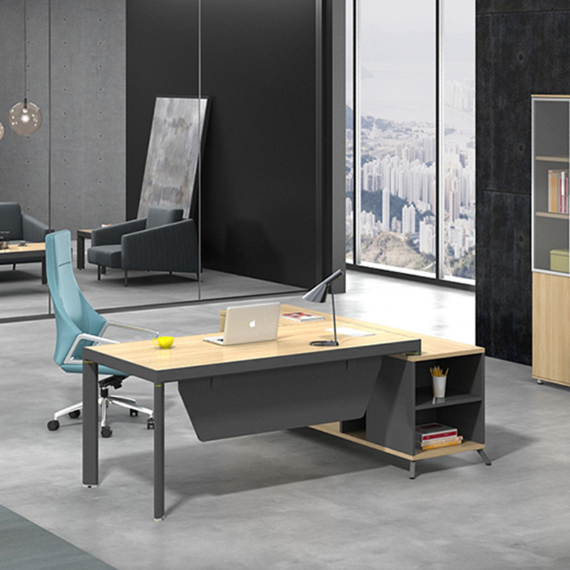High End Office Executive Table Boss Table Design Home Office Desk Executive Office Desk With Return Side Cabinet  ET-1680-3