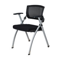 Foldable Mesh Back Training Chair with armrest