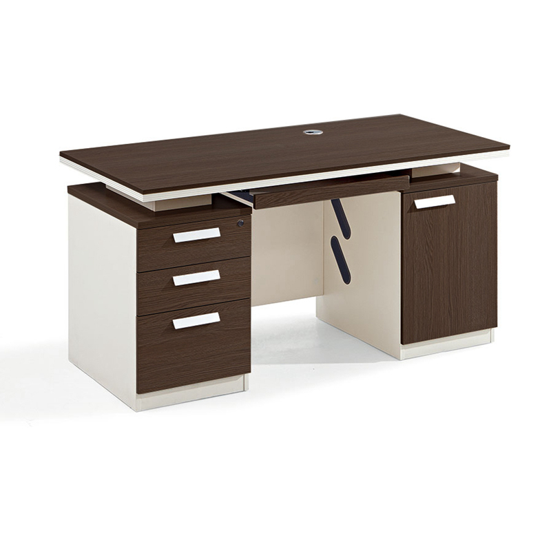 Wooden Desk Home Office Computer Desk Table with 3 Drawer One Seater Office Desk
