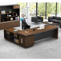 Frank Tech  Contemporary Brown Office Desks CEO Furniture Large Executive Desk