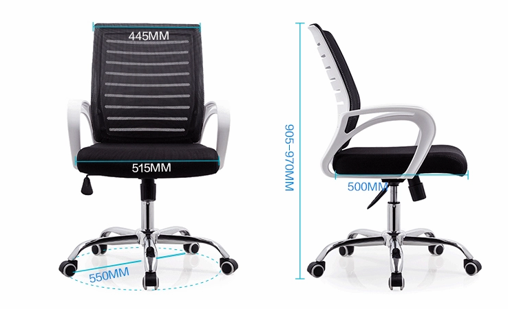 Medium back computer task chair swivel mesh office chair-2